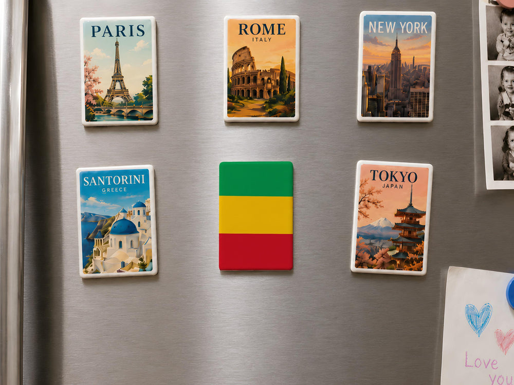 Mali Flag Fridge Magnet, Mali National Flag Magnet, Mali Souvenir Refrigerator Magnet, Mali Gift, West Africa Flag Magnet