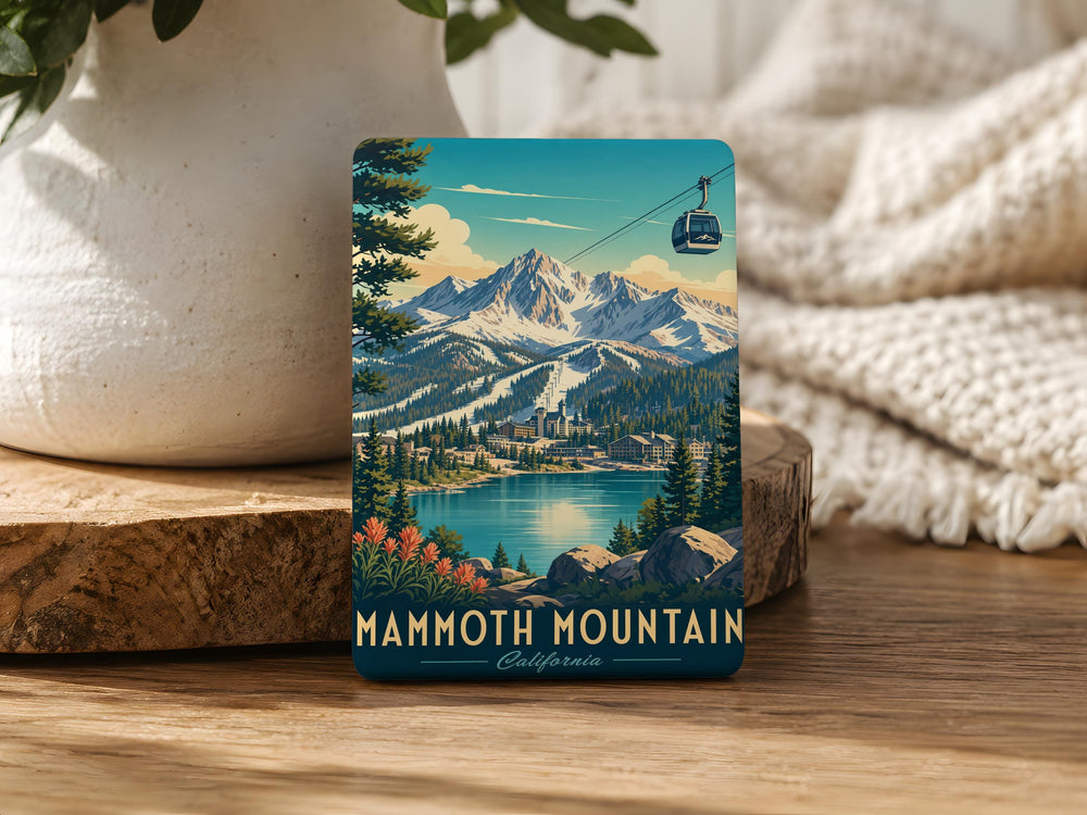 Mammoth Mountain Fridge Magnet, Mammoth Lakes California Souvenir Magnet, Sierra Nevada Ski Resort Travel Gift
