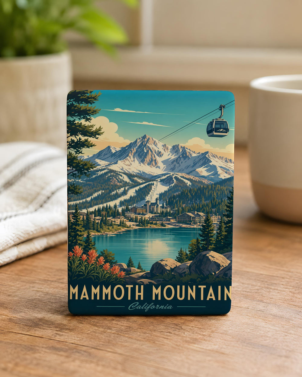 Mammoth Mountain Fridge Magnet, Mammoth Lakes California Souvenir Magnet, Sierra Nevada Ski Resort Travel Gift