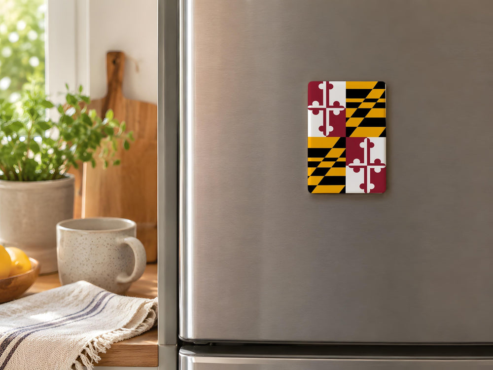 Maryland State Flag Fridge Magnet, Maryland Souvenir Magnet, State Pride Refrigerator Magnet, Maryland Gift for Home Kitchen