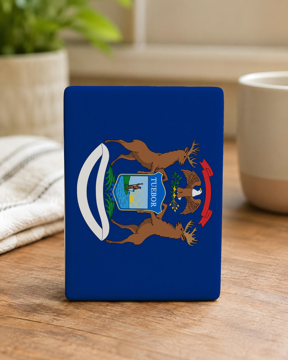 Michigan State Flag Fridge Magnet, Michigan Flag Magnet, Great Lakes State Souvenir Magnet, Michigan Gift, USA State Flag Magnet