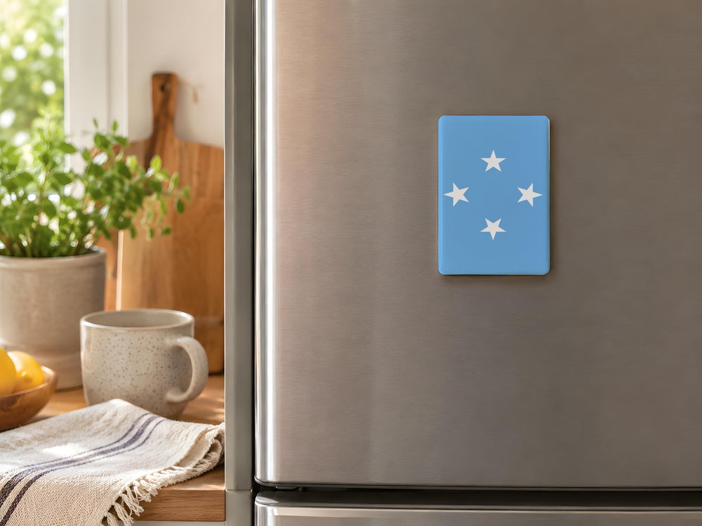 Micronesia Flag Fridge Magnet, Federated States of Micronesia Souvenir Magnet, Micronesian Flag Kitchen Magnet