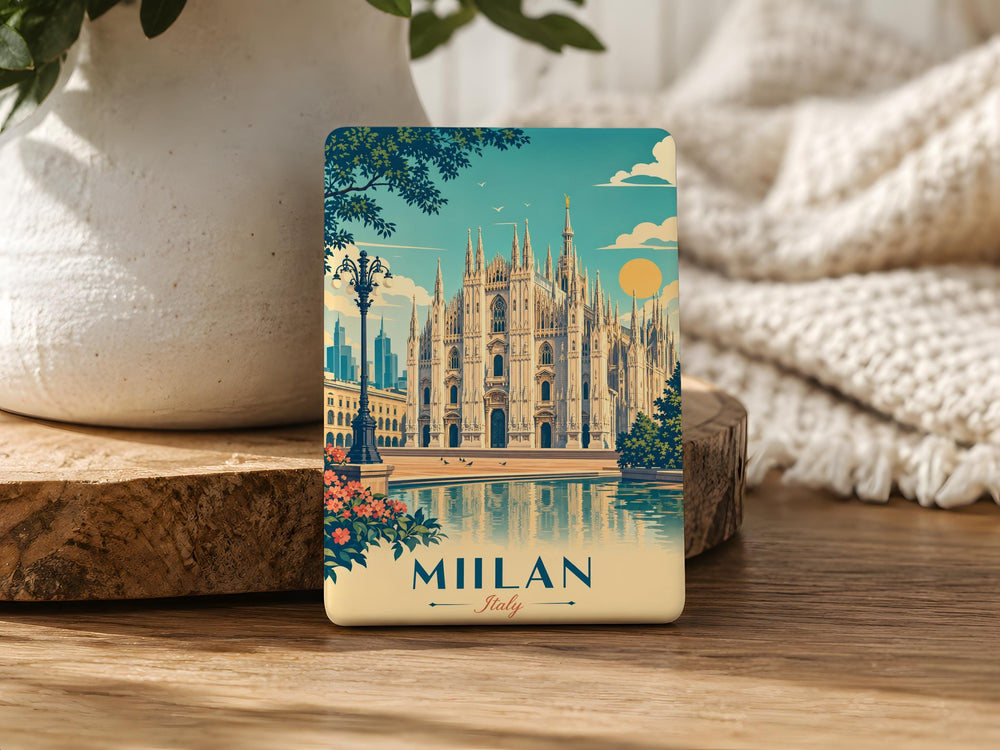 Milan Cathedral Fridge Magnet, Duomo di Milano Souvenir Magnet, Italy Travel Gift, Milano Landmark Kitchen Magnet