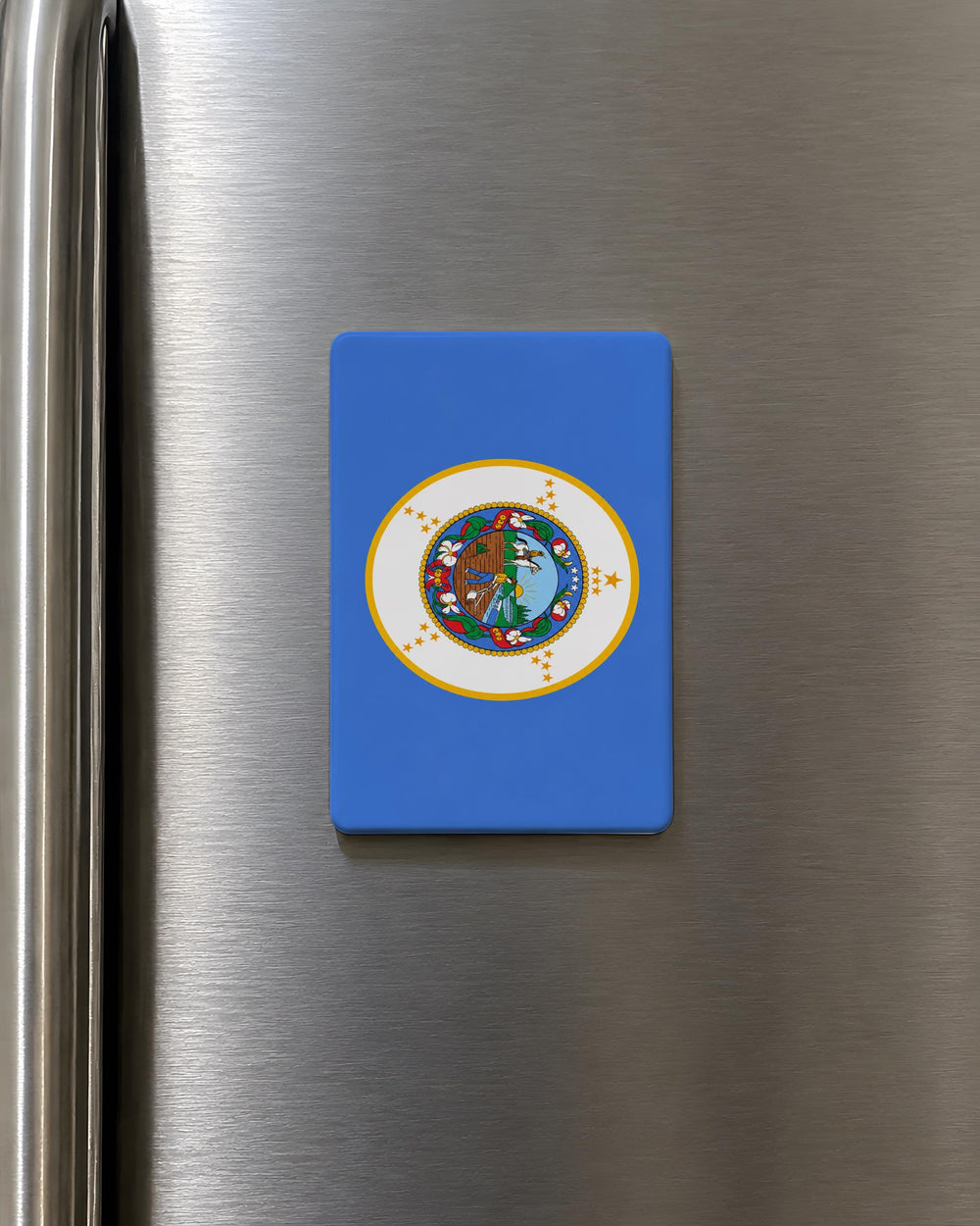 Minnesota State Flag Fridge Magnet, Minnesota Flag Magnet, State Flag Refrigerator Magnet, Minnesota Souvenir Magnet
