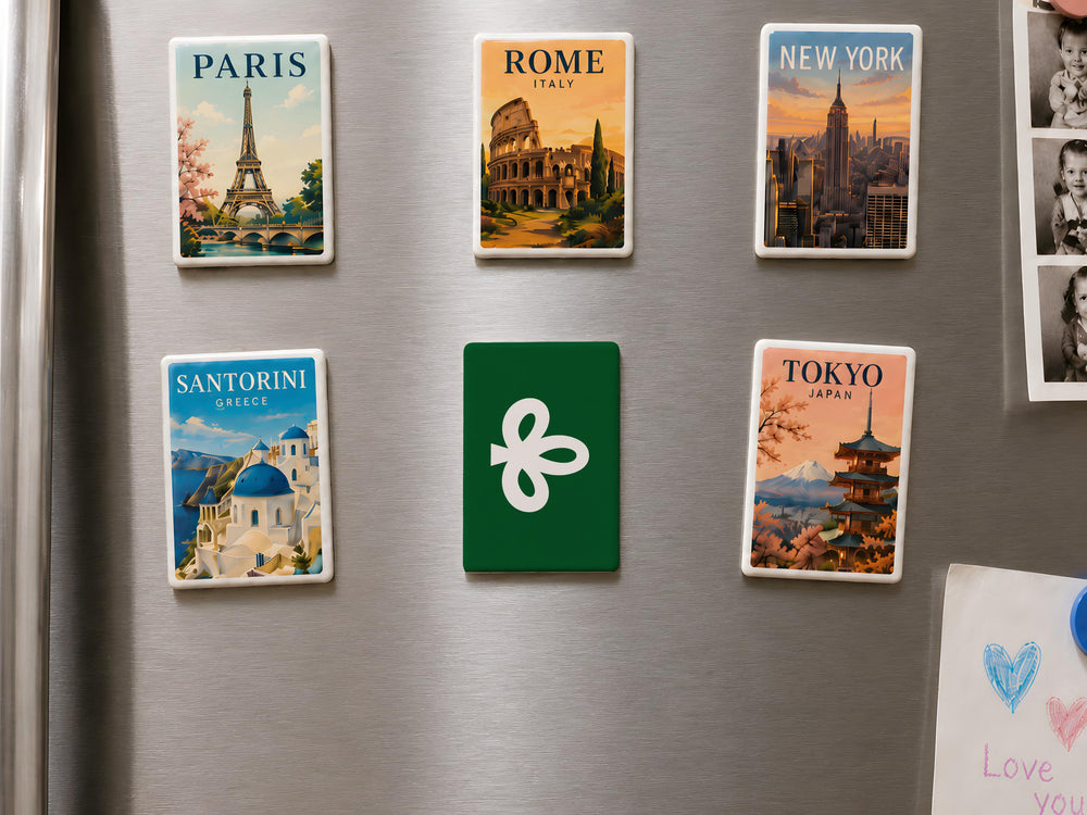 Miyagi Prefecture Flag Fridge Magnet Japan Regional Emblem Souvenir Kitchen Locker Magnetic Decor Gift