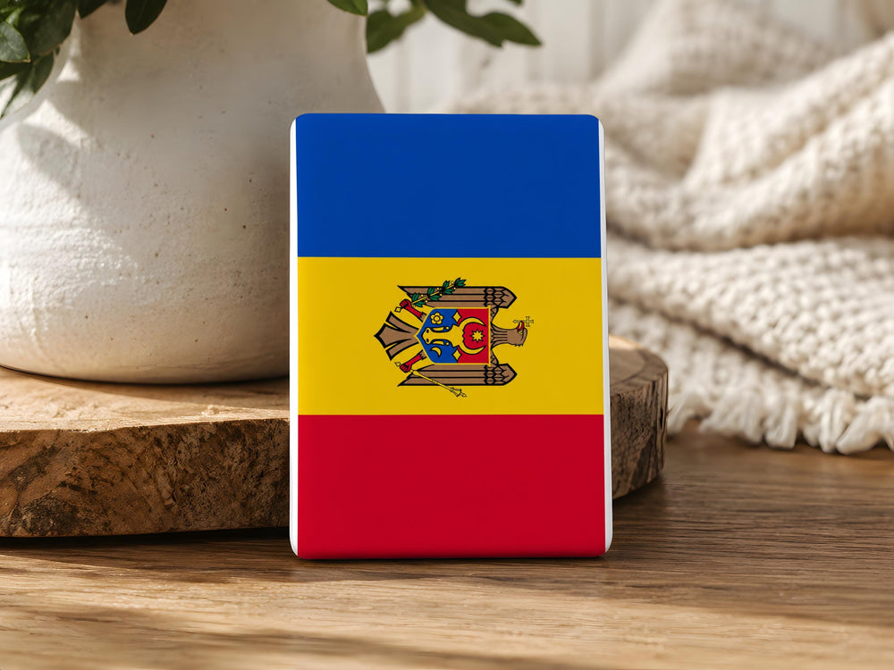 Moldova Flag Fridge Magnet, Moldovan National Flag Magnet, Moldova Souvenir Kitchen Magnet, Eastern Europe Travel Gift
