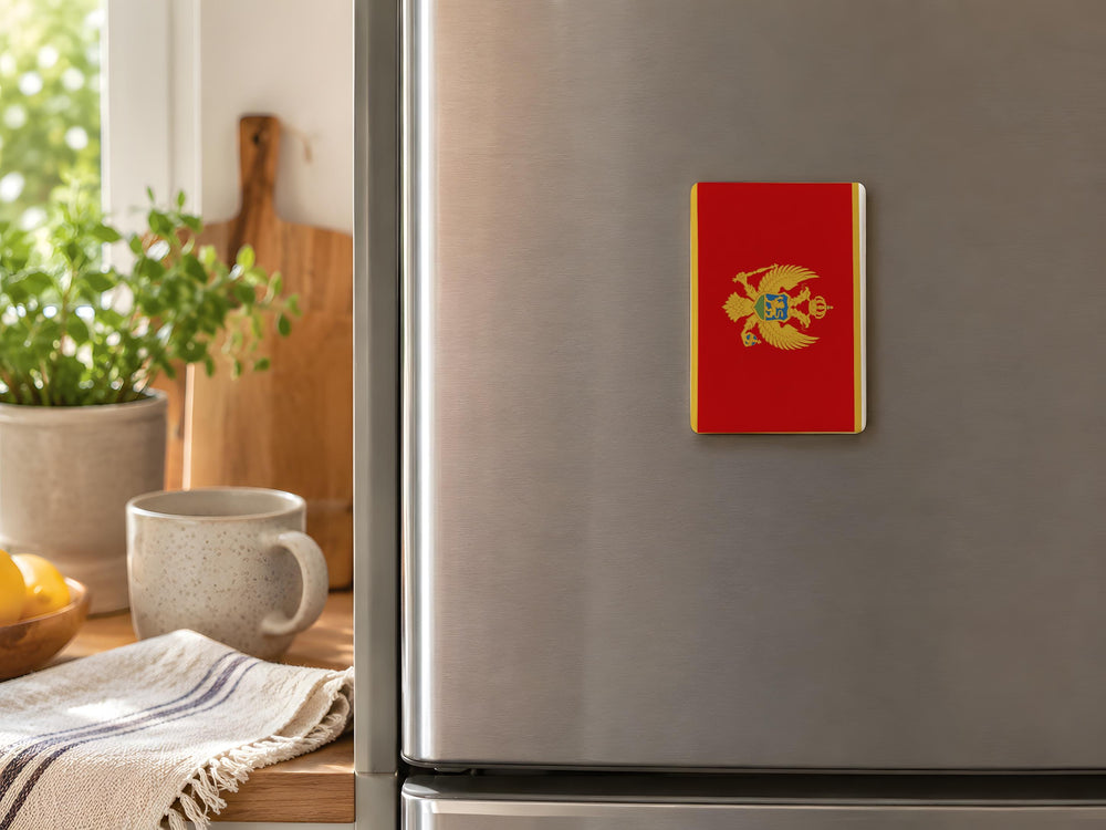 Montenegro Flag Fridge Magnet, Montenegro National Flag Magnet, Balkan Country Souvenir Refrigerator Magnet Gift