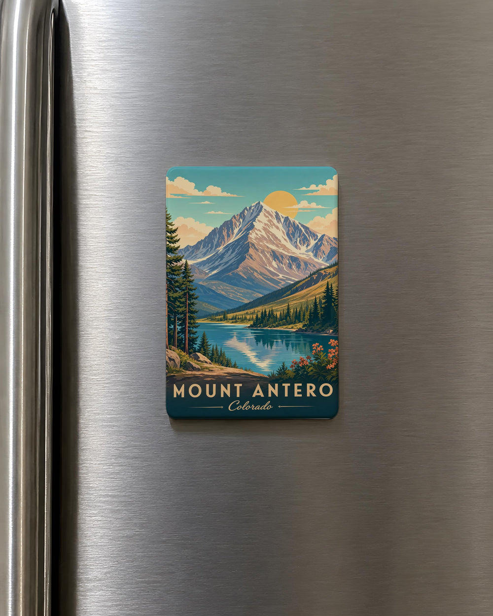 Mount Antero Fridge Magnet, Colorado Mountain Souvenir Magnet, Rocky Mountains Travel Keepsake, Peak Landmark Magnet