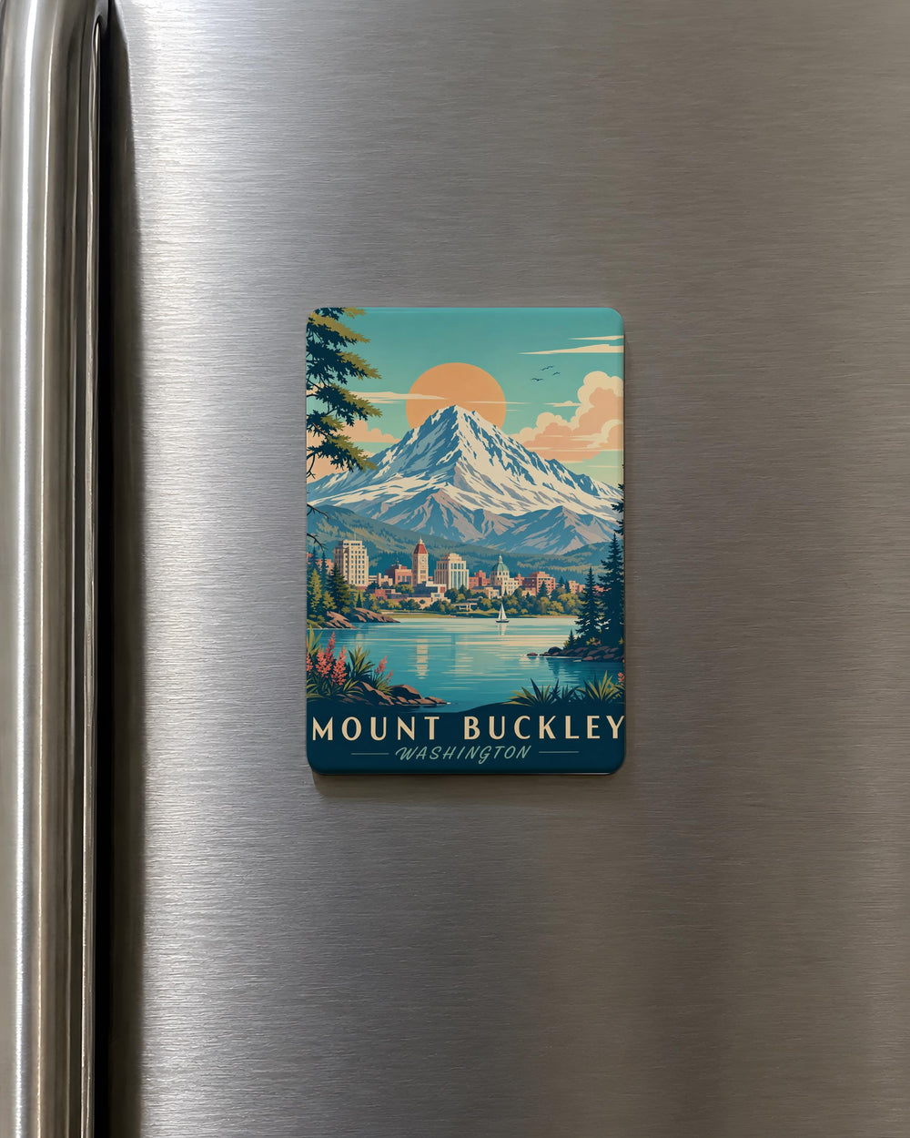 Mount Buckley Fridge Magnet, Mars Rover Landscape Souvenir Magnet, Space Exploration Gift, NASA Mars Mission Keepsake