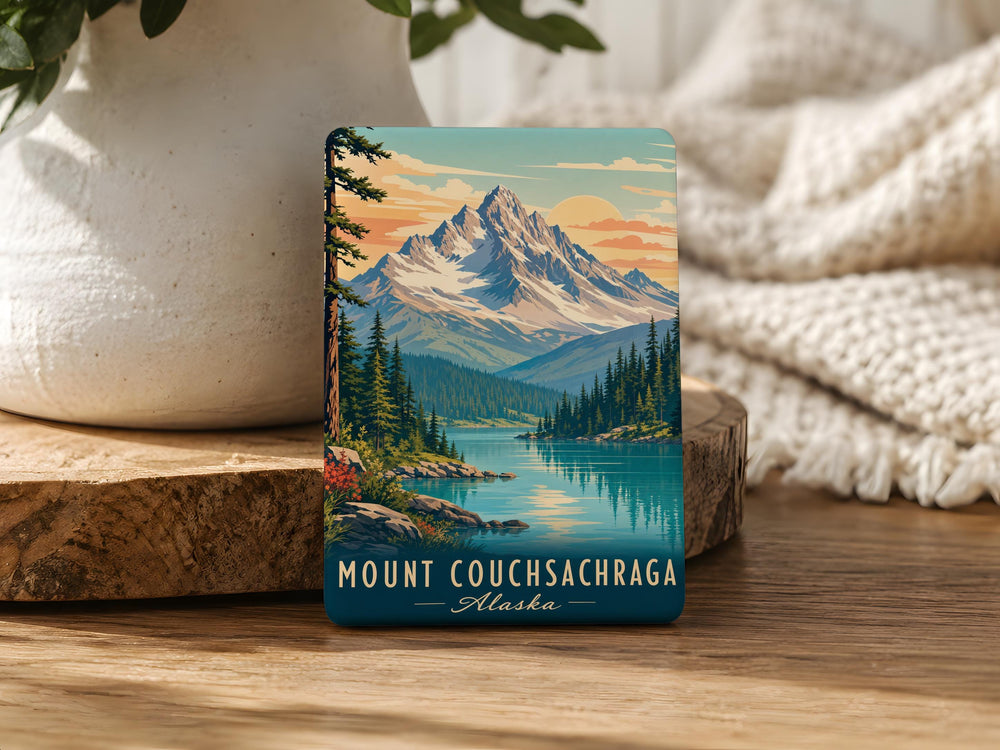 Mount Couchsachraga Fridge Magnet, Adirondack Mountain Souvenir, New York Hiking Peak Keepsake Magnet