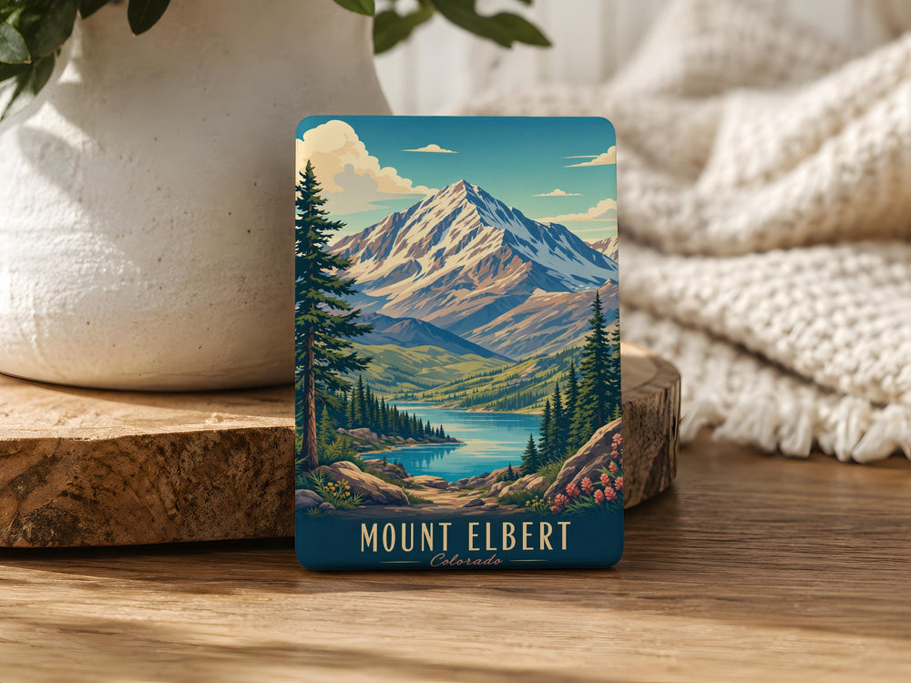 Mount Elbert Fridge Magnet, Colorado Mountain Souvenir Magnet, Rocky Mountains Peak Travel Gift, Hiking Adventure Keepsake