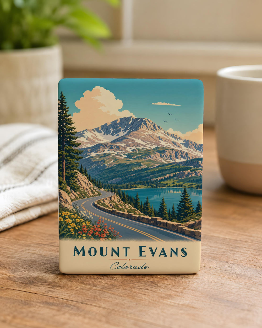Mount Evans Colorado Fridge Magnet, Rocky Mountain Peak Souvenir Magnet, Scenic Mountain Travel Gift