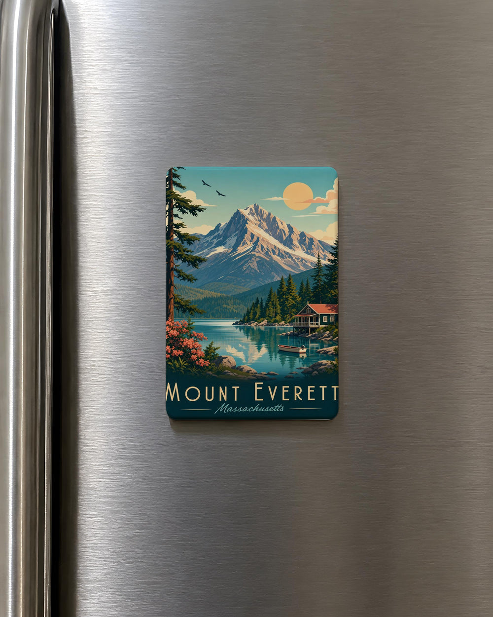Mount Everett Fridge Magnet, Mount Everett Massachusetts Souvenir Magnet, Berkshire Mountains Travel Keepsake Magnet