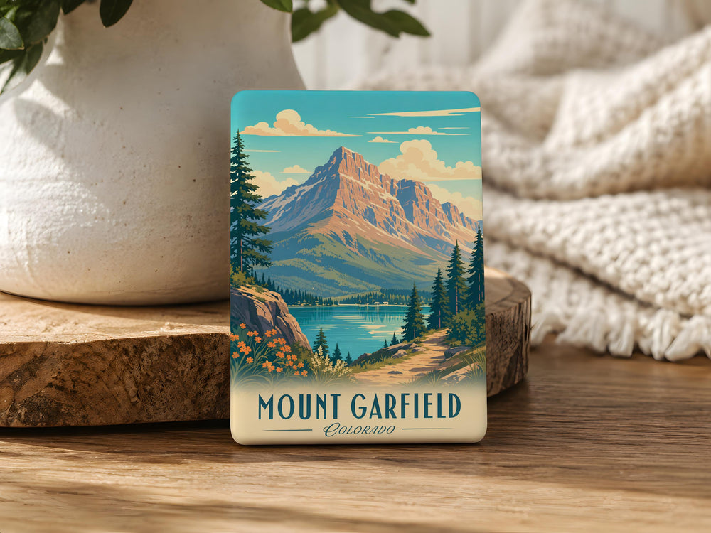Mount Garfield Fridge Magnet, Mount Garfield Colorado Souvenir Magnet, Hiking Mountain Peak Travel Keepsake Magnet