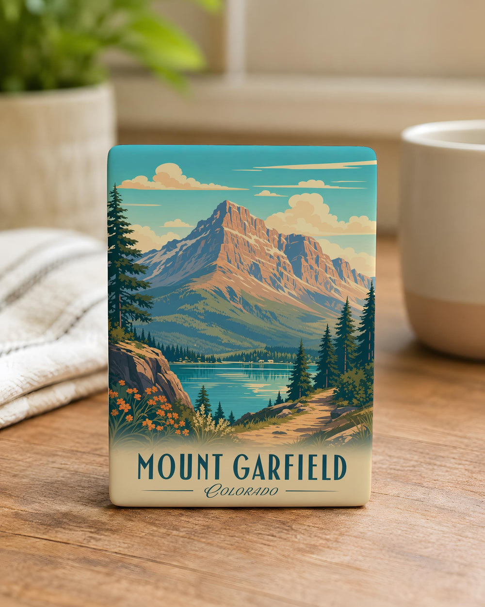 Mount Garfield Fridge Magnet, Mount Garfield Colorado Souvenir Magnet, Hiking Mountain Peak Travel Keepsake Magnet