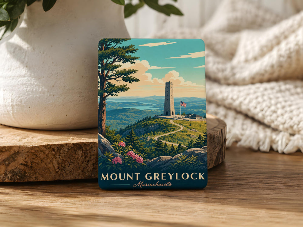 Mount Greylock Massachusetts Fridge Magnet, Mount Greylock MA Souvenir Magnet, Berkshires Travel Keepsake Magnet