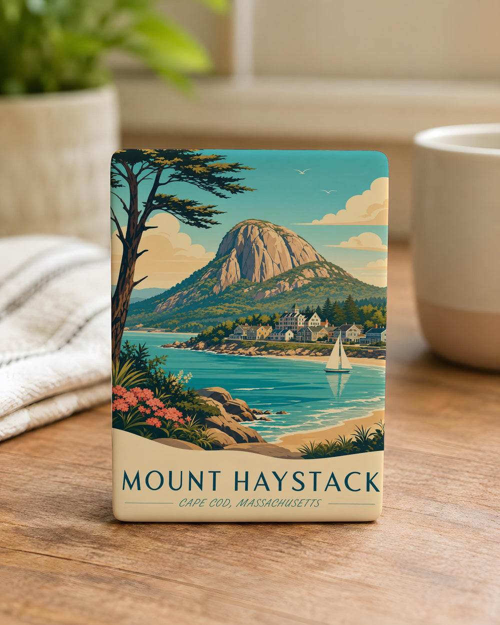 Mount Haystack Fridge Magnet, Mountain Peak Souvenir Magnet, Hiking Trail Gift, Outdoor Adventure Refrigerator Magnet