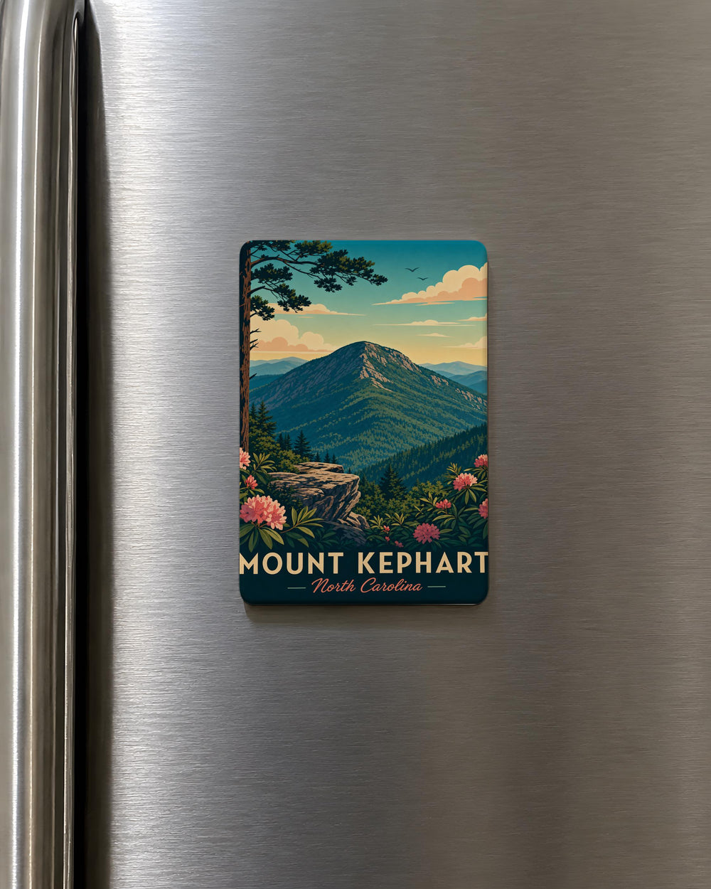 Mount Kephart Fridge Magnet, Great Smoky Mountains Souvenir Magnet, North Carolina Tennessee Mountain Landmark Gift