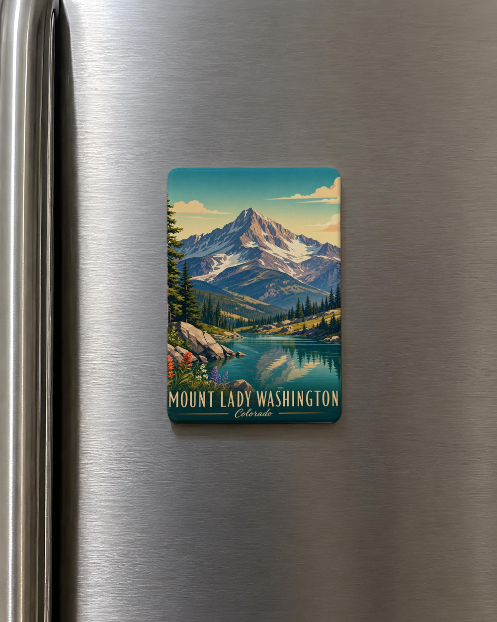 Mount Lady Washington Fridge Magnet, Pacific Northwest Mountain Peak Souvenir Magnet, Hiking and Climbing Gift
