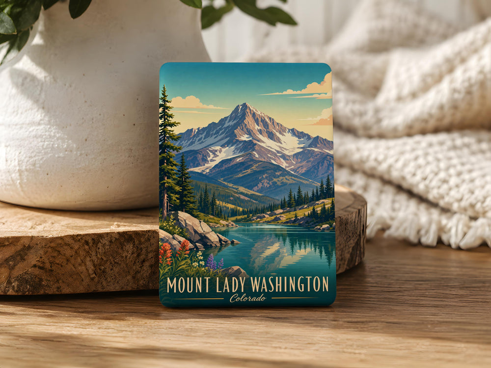Mount Lady Washington Fridge Magnet, Pacific Northwest Mountain Peak Souvenir Magnet, Hiking and Climbing Gift