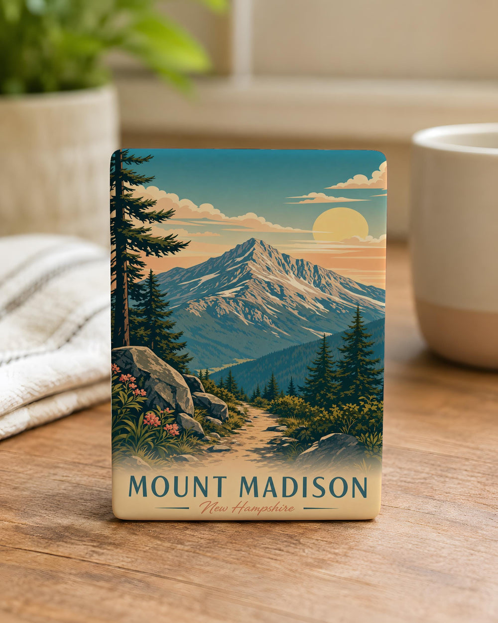 Mount Madison Fridge Magnet, White Mountains New Hampshire Peak Souvenir, Mountain Summit Travel Keepsake Gift