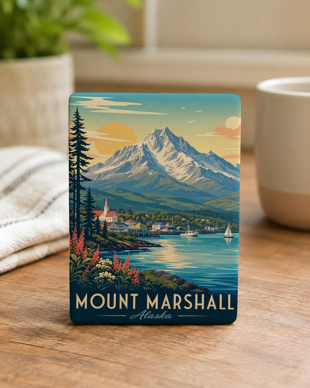 Mount Marshall Fridge Magnet, Adirondack Mountain Souvenir Magnet, New York Peak Keepsake, Hiking Trail Gift