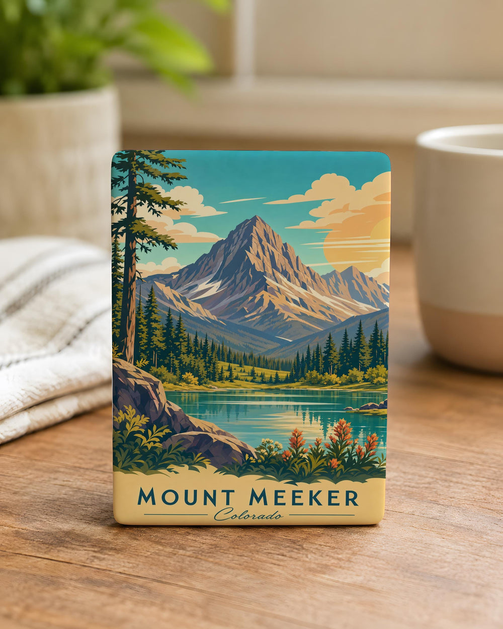 Mount Meeker Fridge Magnet, Colorado Mountain Peak Souvenir Magnet, Rocky Mountain National Park Keepsake Gift