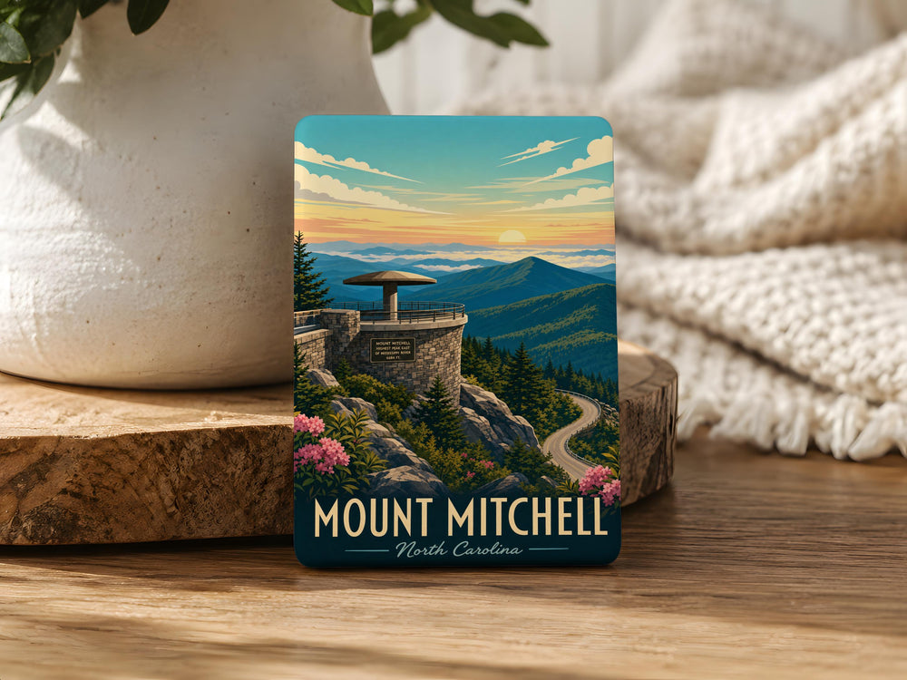 Mount Mitchell NC Fridge Magnet, North Carolina Mountain Souvenir Magnet, Blue Ridge Parkway Travel Keepsake Magnet