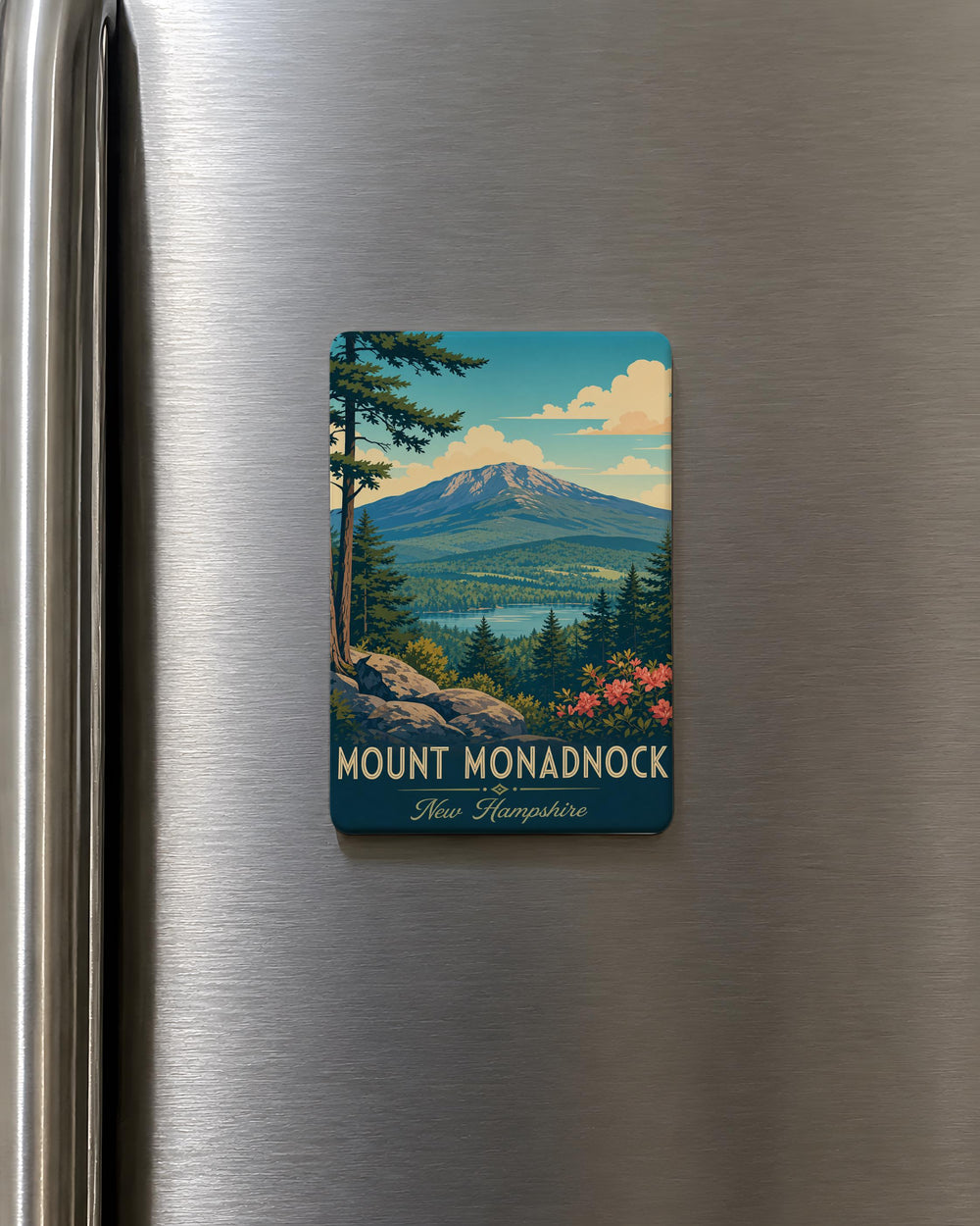 Mount Monadnock NH Fridge Magnet, New Hampshire Mountain Souvenir Magnet, Mount Monadnock Hiking Travel Keepsake Magnet
