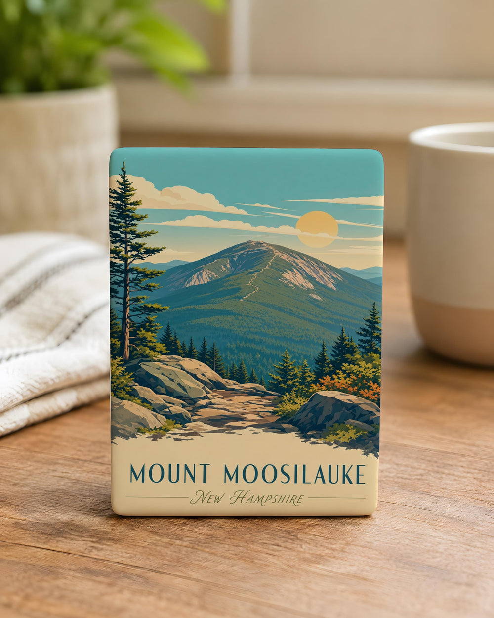Mount Moosilauke Fridge Magnet, New Hampshire White Mountains Souvenir, Hiking Trail Mountain Peak Keepsake Magnet