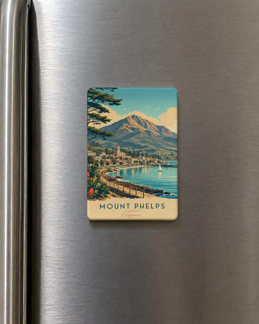 Mount Phelps Fridge Magnet, Mountain Peak Souvenir Magnet, Wyoming Hiking & Climbing Gift, Grand Teton National Park Keepsake