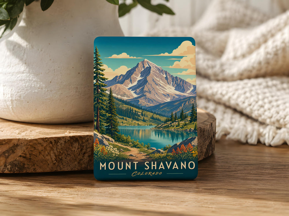 Mount Shavano Fridge Magnet, Colorado Mountain Peak Souvenir Magnet, Rocky Mountains Hiking Gift, Outdoor Adventure Decor
