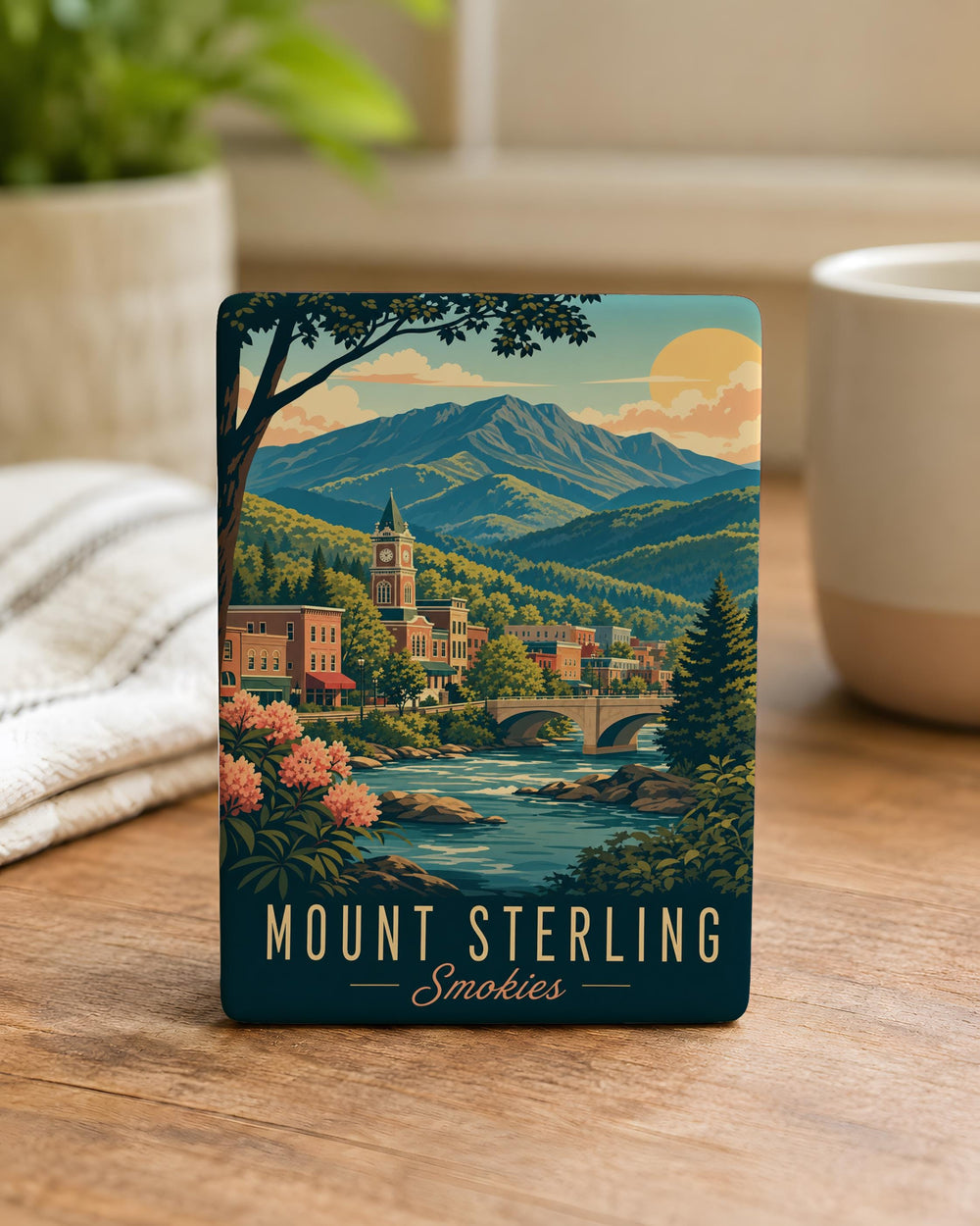 Mount Sterling Smokies Fridge Magnet, Mount Sterling Tennessee Great Smoky Mountains Souvenir Magnet, Smoky Mountains Travel Keepsake