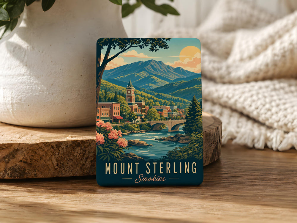 Mount Sterling Smokies Fridge Magnet, Mount Sterling Tennessee Great Smoky Mountains Souvenir Magnet, Smoky Mountains Travel Keepsake
