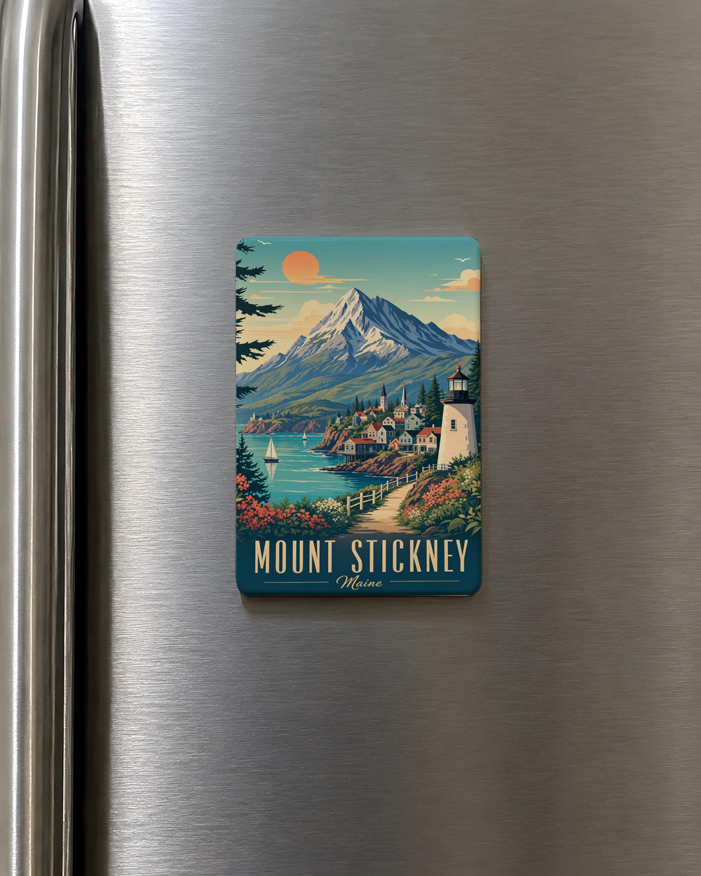 Mount Stickney Fridge Magnet, Mount Stickney Peak Souvenir Magnet, Washington Mountain Landmark Refrigerator Magnet