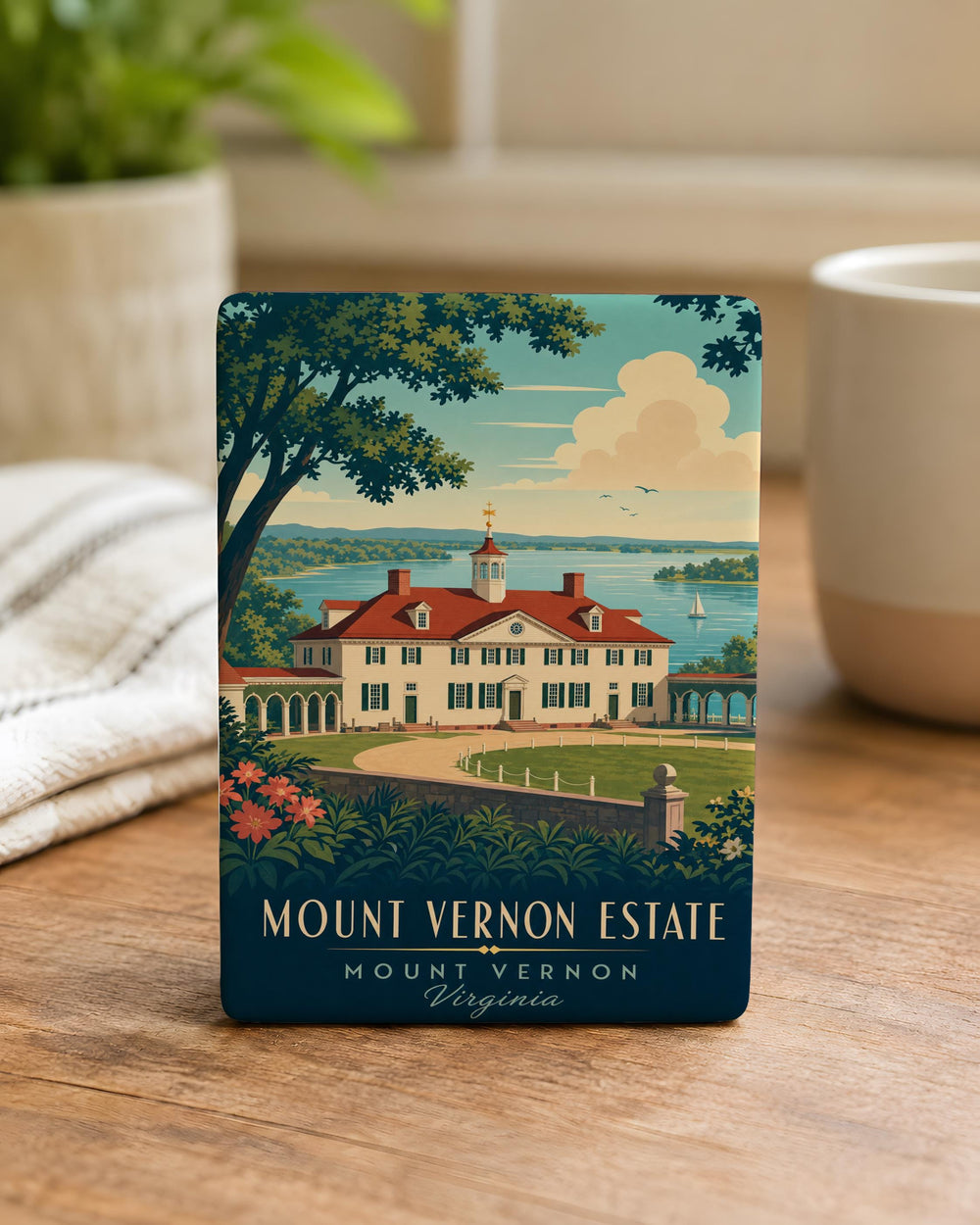Mount Vernon Estate Fridge Magnet, George Washington Historic Home Souvenir, Virginia Landmark Travel Keepsake Magnet