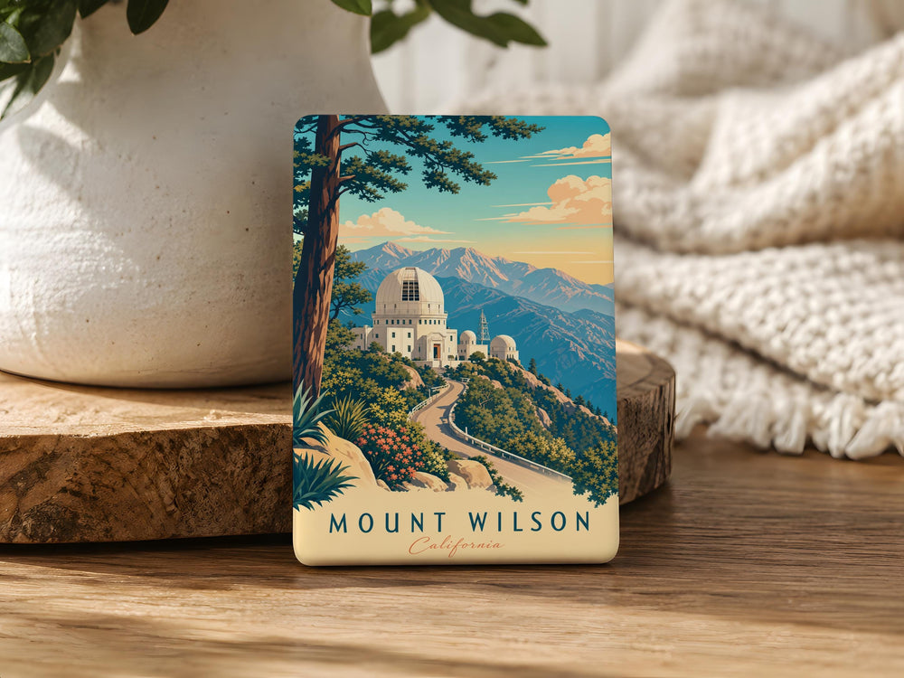 Mount Wilson Observatory Fridge Magnet, California Mountain Landmark Souvenir, Space Telescope & Astronomy Gift