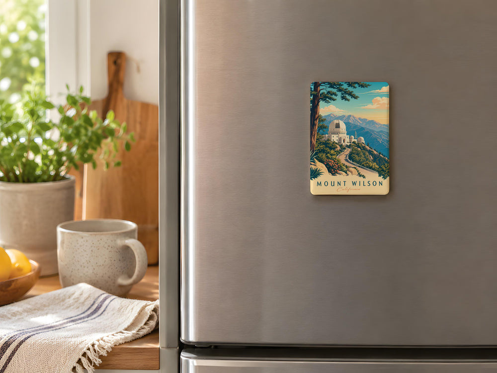 Mount Wilson Observatory Fridge Magnet, California Mountain Landmark Souvenir, Space Telescope & Astronomy Gift