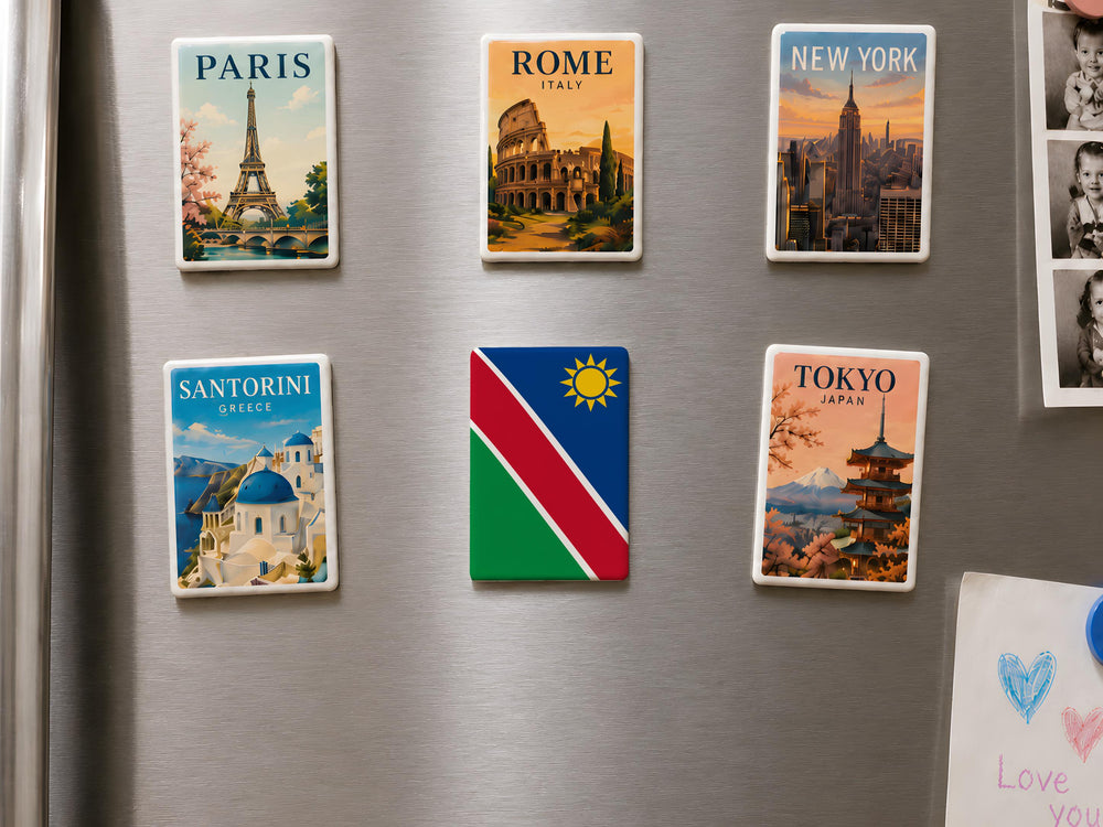 Namibia Flag Fridge Magnet, Namibia Souvenir Magnet, African Country Flag Kitchen Decor, Travel Gift, Namibia Pride Magnet