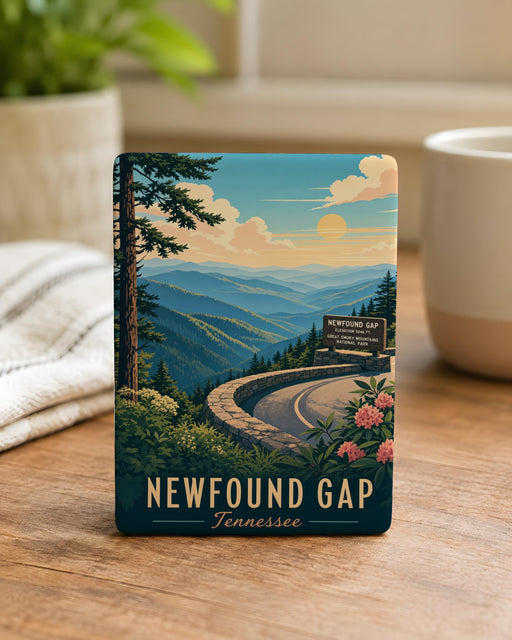 Newfound Gap Fridge Magnet, Great Smoky Mountains National Park Souvenir, Scenic Mountain Pass Travel Gift