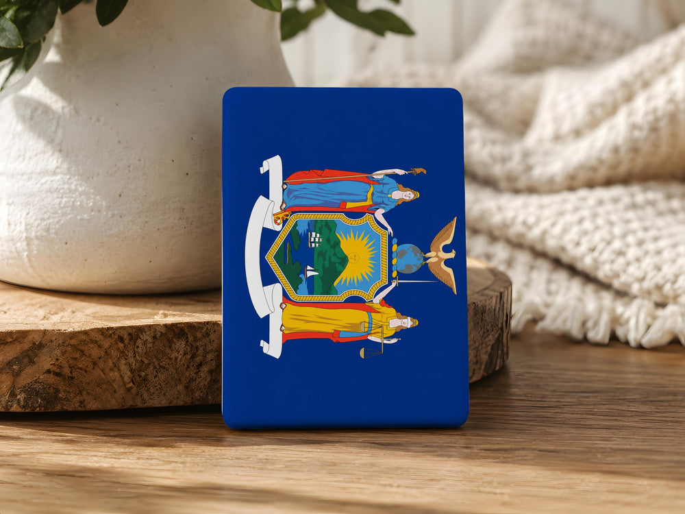 New York State Flag Fridge Magnet, New York Souvenir Magnet, NY State Pride Kitchen Magnet, Albany Capitol Gift
