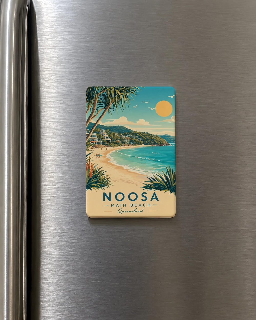 Noosa Main Beach Fridge Magnet, Noosa Heads Queensland Australia Souvenir, Coastal Beach Travel Keepsake Magnet