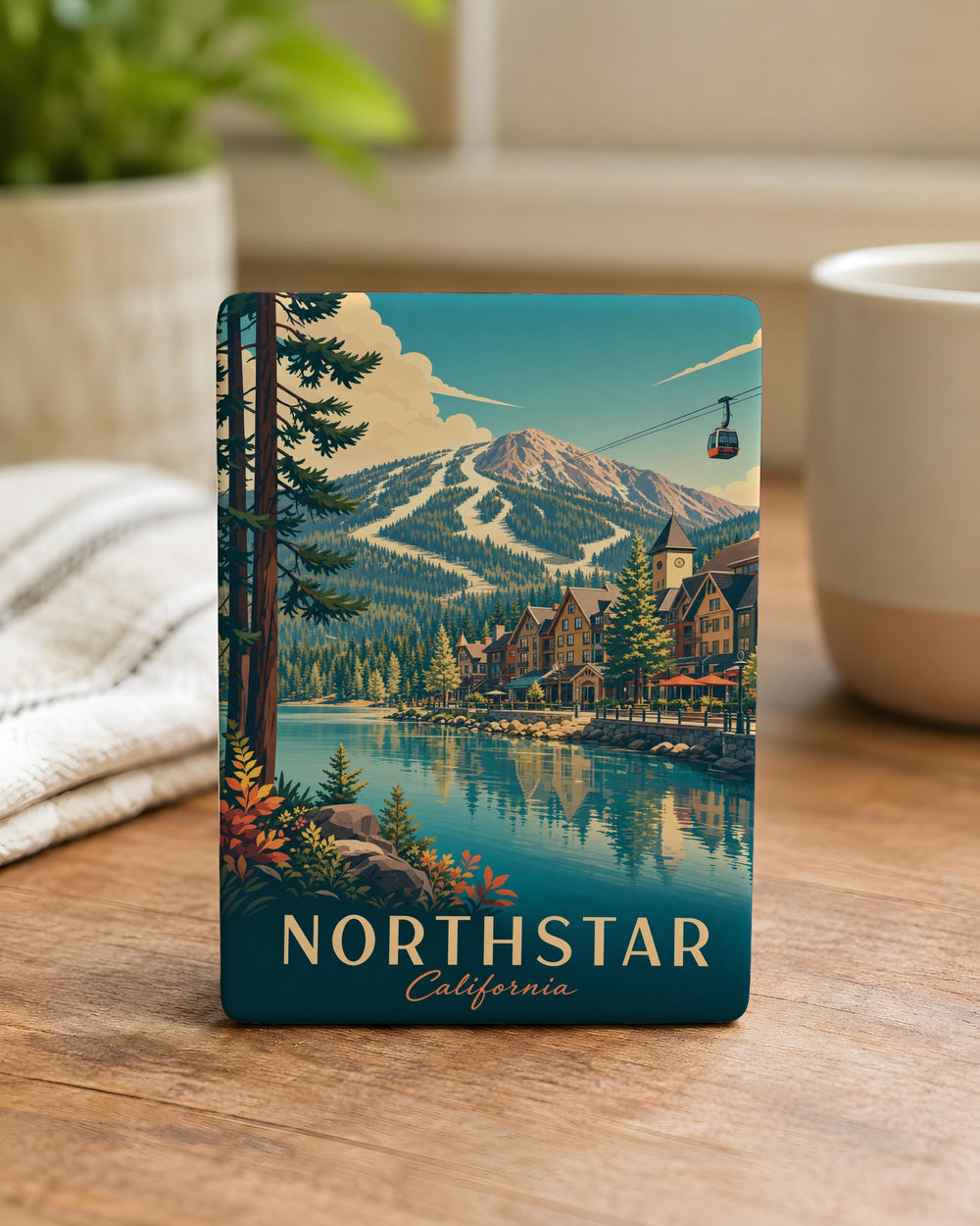 North Star Fridge Magnet, Northstar Compass Star Refrigerator Magnet, Celestial Navigation Star Kitchen Decor Magnet