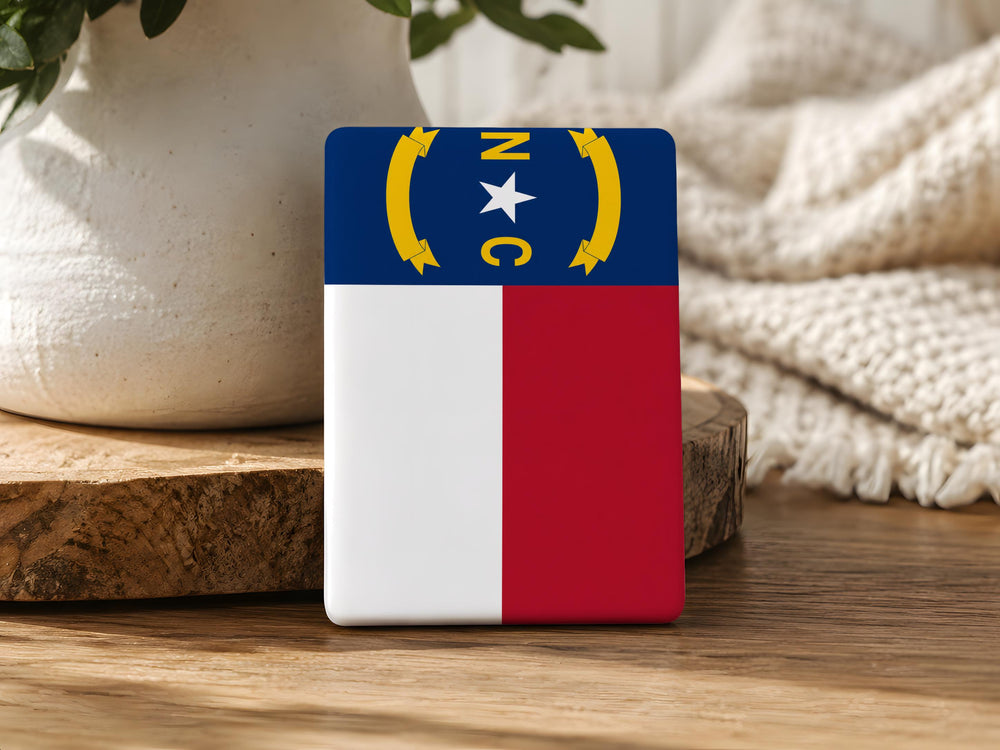 North Carolina State Flag Fridge Magnet, North Carolina Souvenir Magnet, NC State Pride Refrigerator Magnet