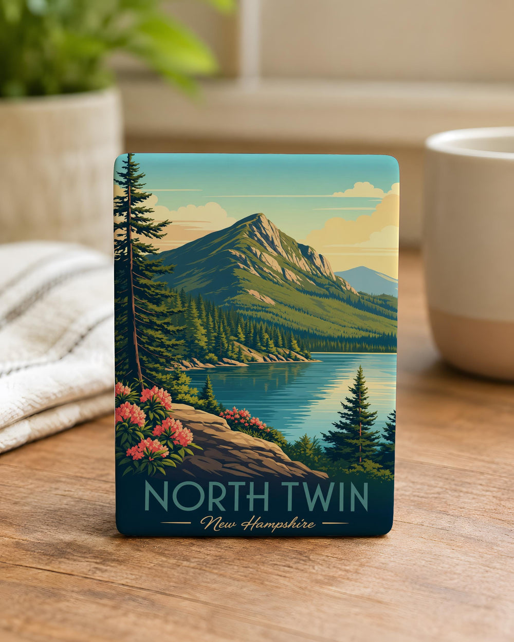 North Twin Fridge Magnet, North Twin Lake Souvenir Magnet, Outdoor Adventure Travel Keepsake Magnet