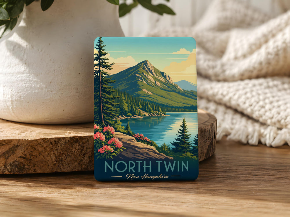 North Twin Fridge Magnet, North Twin Lake Souvenir Magnet, Outdoor Adventure Travel Keepsake Magnet