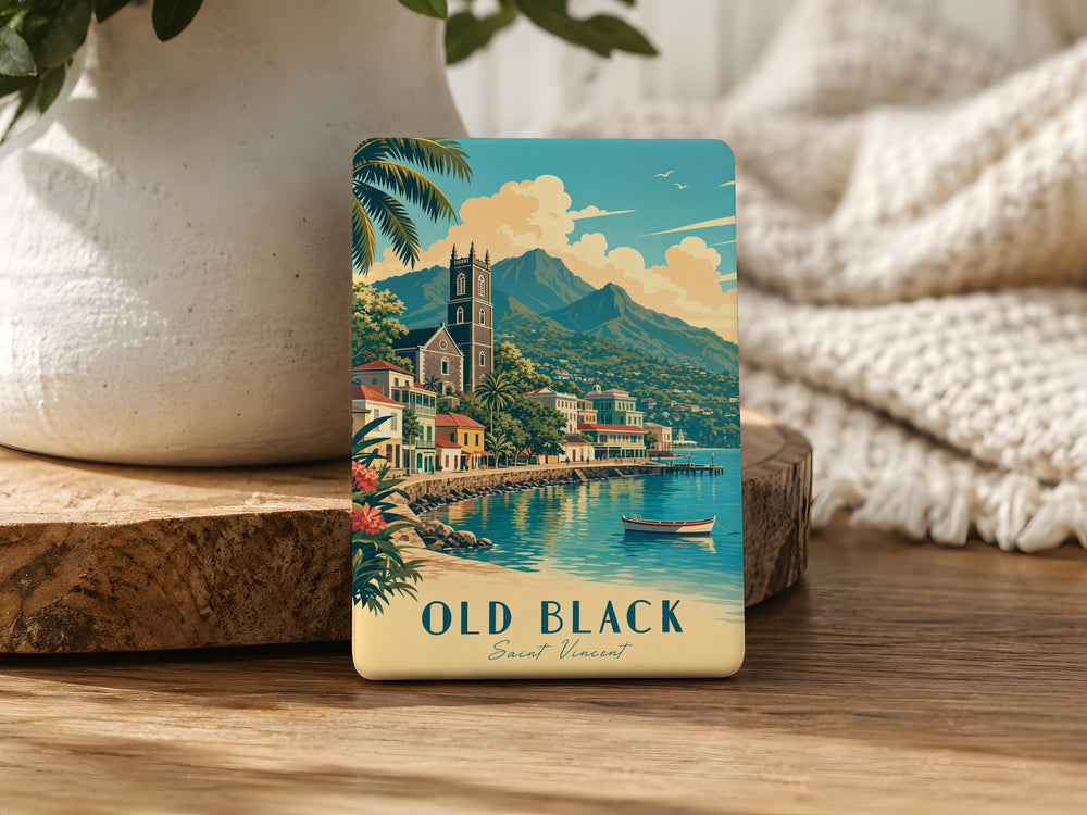 Old Black Fridge Magnet, Vintage Old Black Theme Refrigerator Magnet, Classic Old Black Design Kitchen Locker Magnet