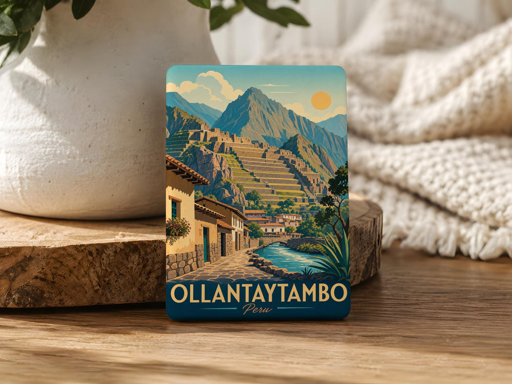 Ollantaytambo Fridge Magnet, Peru Sacred Valley Inca Ruins Souvenir Magnet, Travel Gift, Landmark Refrigerator Magnet