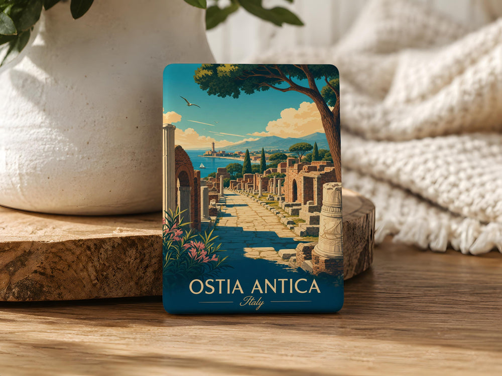 Ostia Antica Italy Fridge Magnet, Ancient Roman Ruins Souvenir Magnet, Archaeological Site Travel Keepsake Magnet