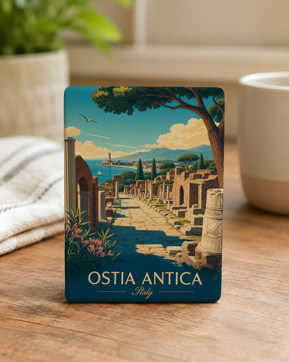 Ostia Antica Italy Fridge Magnet, Ancient Roman Ruins Souvenir Magnet, Archaeological Site Travel Keepsake Magnet